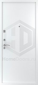 Однопольная противопожарная дверь с декором МДФ фото